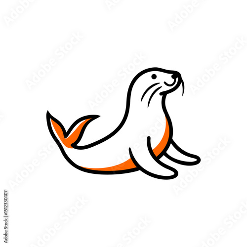 Stylized Sea Lion Illustration