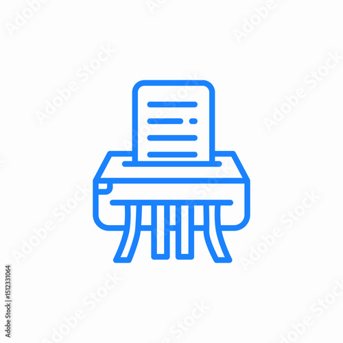 paper shredder icon sign vector