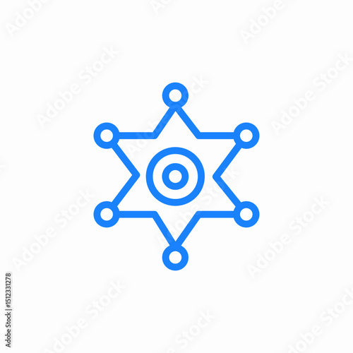 police badge icon sign vector
