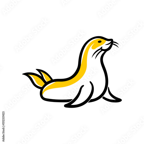 Stylized Sea Lion Illustration