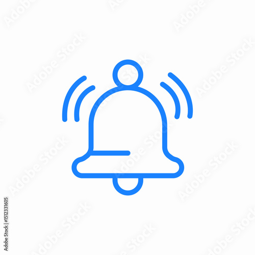 ringing bell icon sign vector