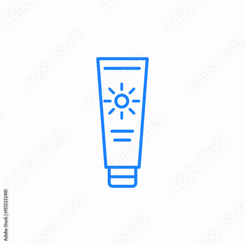 sunscreen tube icon sign vector