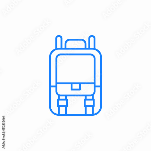 travel backpack icon sign vector