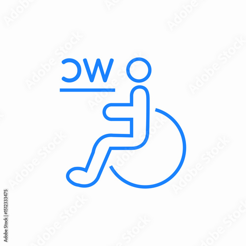 wheelchair user icon sign vector