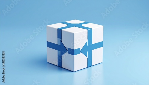 abstract blue cubes