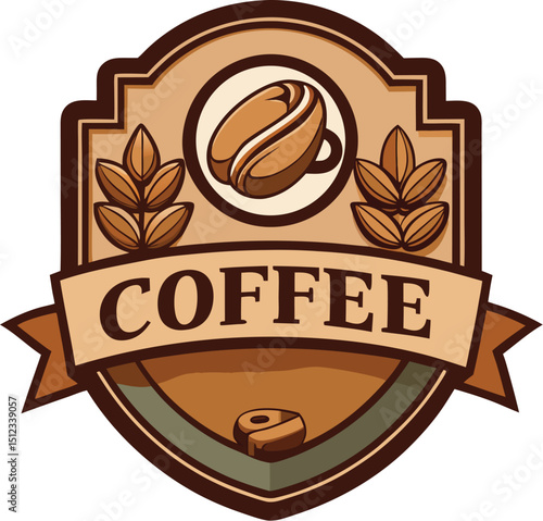 coffee label vector illustration