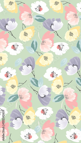 Creative Geometric Floral Scrollwork Hand Drawn Illustrations