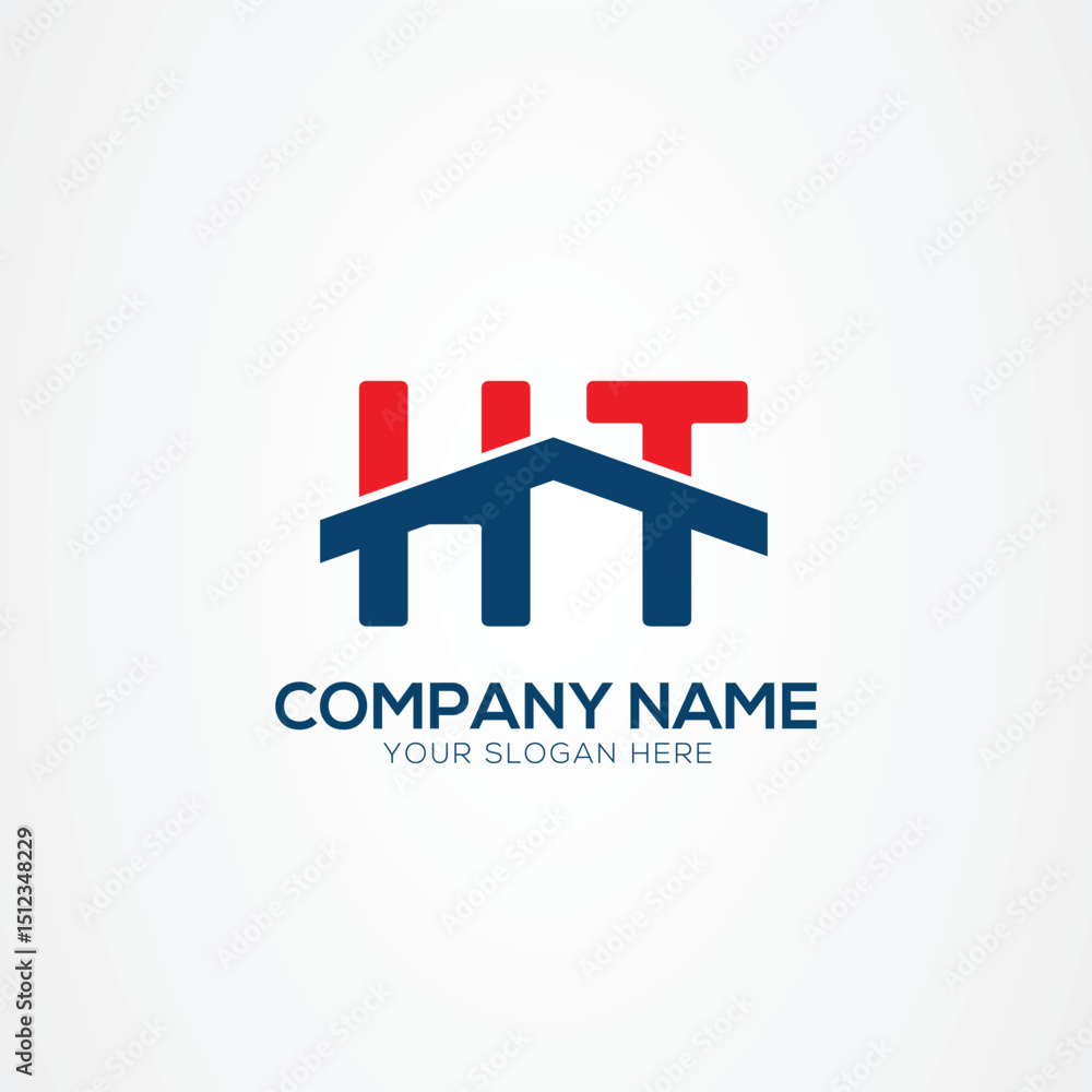 Fototapeta premium HT TH Creative Modern Letters Logo Design Element
