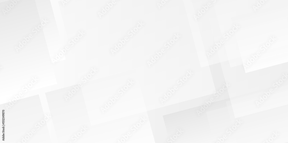 Fototapeta premium White and gray overlap triangle geometric technology pattern. minimal rectangle randomly arranged white lines transparent web square background layers. overlapping presentation design. 