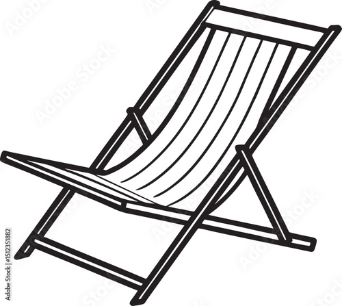 beach chair isolated on white background