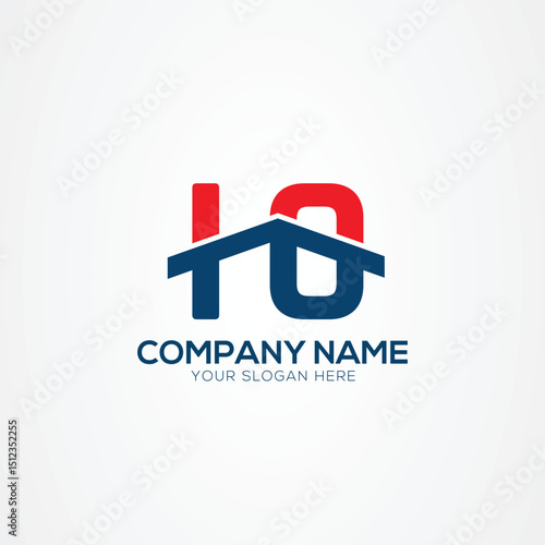 IO or OI Creative Modern Letters Logo Design Element