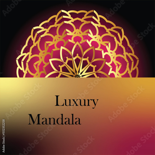 Luxury Floral Mandala – A lavish floral mandala design with ornamental golden accents.