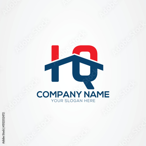 IQ or QI Creative Modern Letters Logo Design Element
