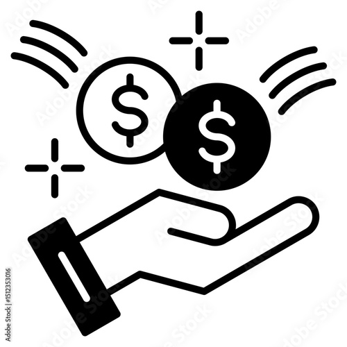 Crowdfunding Black Icon