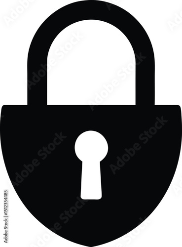 Unlock Filled Silhouette Vector Icon for System Freedom