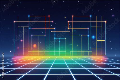  GUI hi tech visor backdrop design template