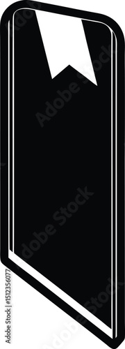 Bookmark Filled Silhouette Vector Icon for Important Pages