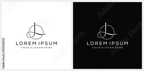Simple letter L serif font logo design, typography L graphic vector template