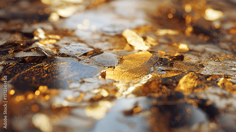 Golden flakes blue grey abstract texture metallic fragments shiny sparkle now Golden flakes blue grey abstract texture metallic fragments shiny sparkle now