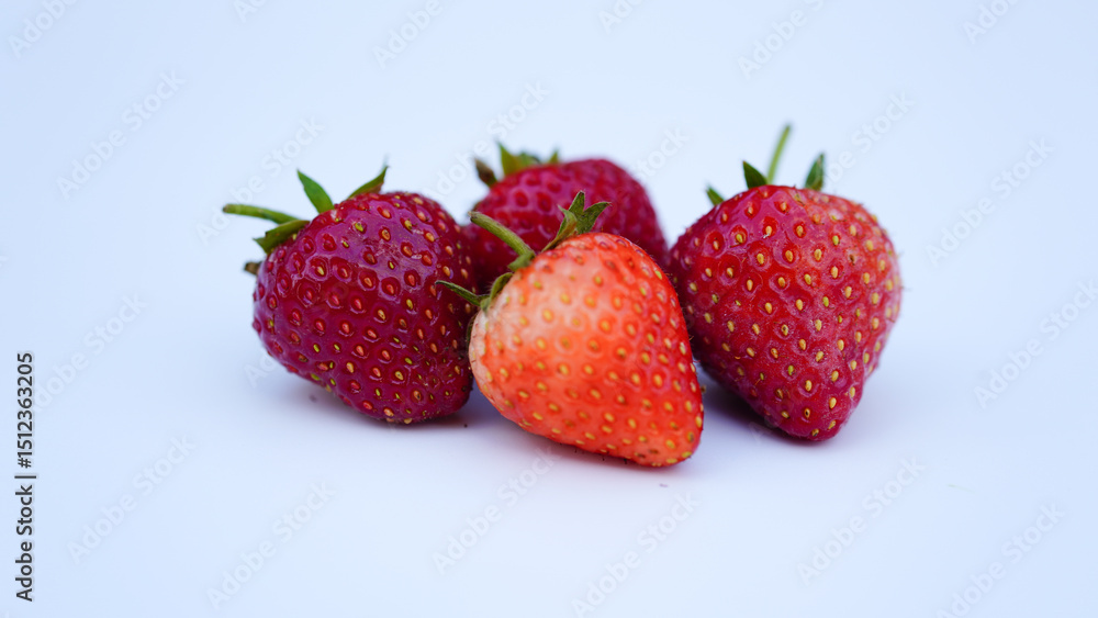 Red strawberry isolated on white background Red strawberry isolated on white background