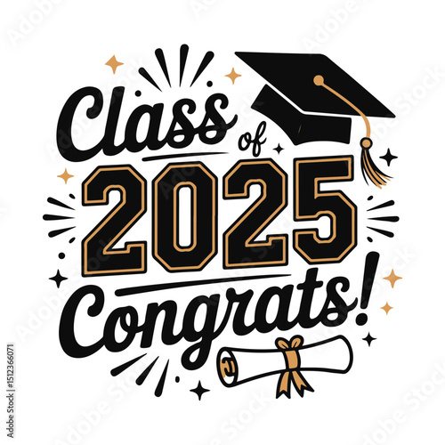 Class of 2025 Graduation Congrats Design