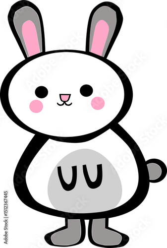 Królik – ilustracja kreskówkowa dla dzieci