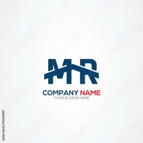 MR or RM Creative Modern Letters Logo Design Element
