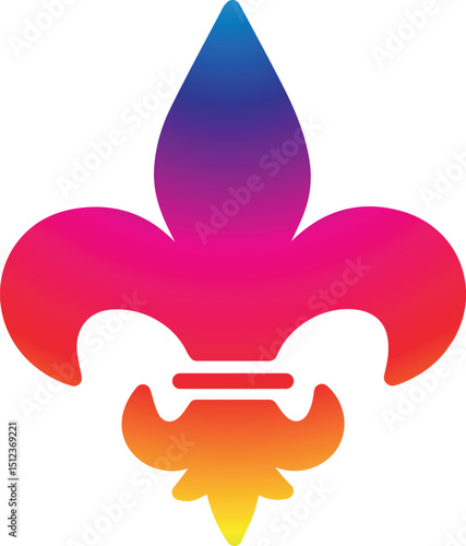 Flor de lis symbol vector illustration icon.