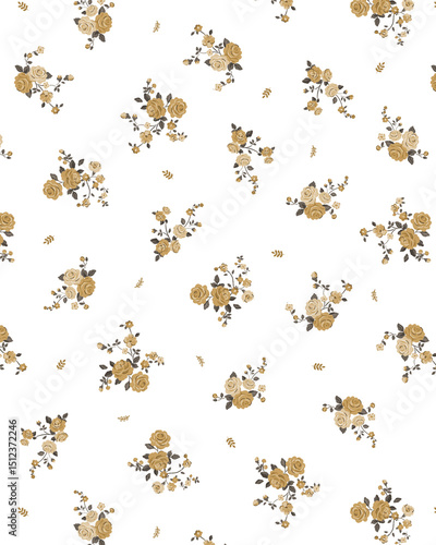 Stunning Geometric Shapes with Floral Scroll Pattern Illustrations