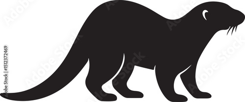 giant river otter vector