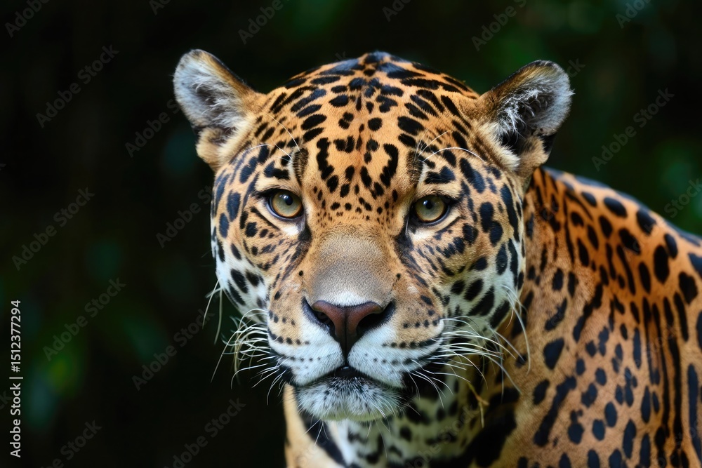 Obraz premium Majestic jaguar close up portrait wild cat