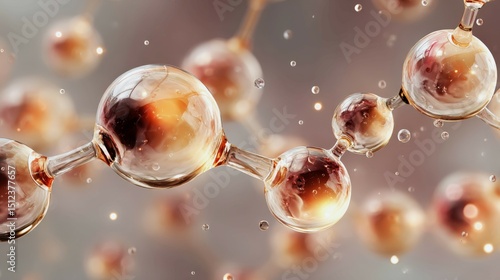 Soft depiction of niacinamide molecules on a serene background