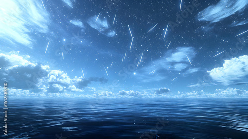 Night Sky Over Calm Water Panorama