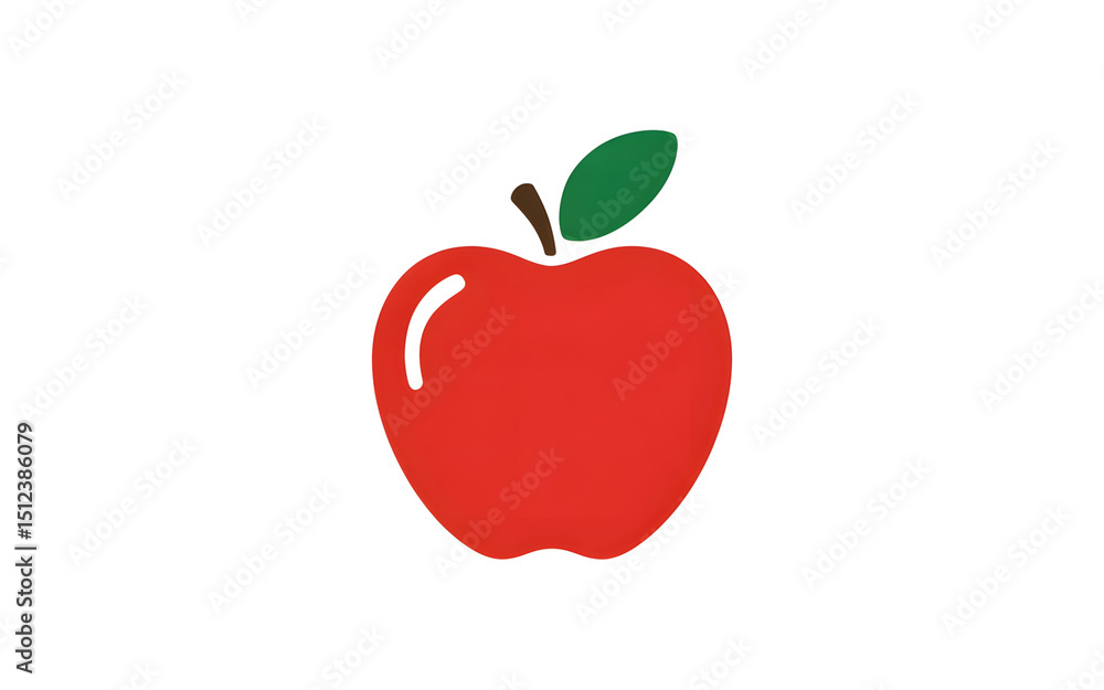 Fototapeta premium red apple on white background
