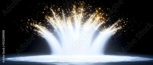 Abstract Fireworks Fountain Display