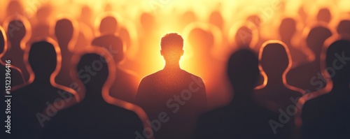 Individuality Amidst the Crowd: A Silhouette of Resilience