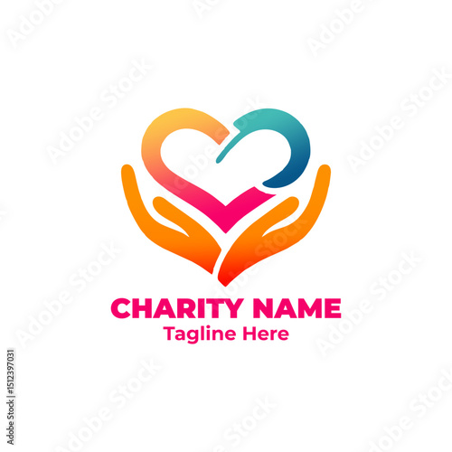 Charity concept design for humanitarian help donation drive volunteer team nonprofit support organization outreach mission kindness aid gift relief social hope and giving heart