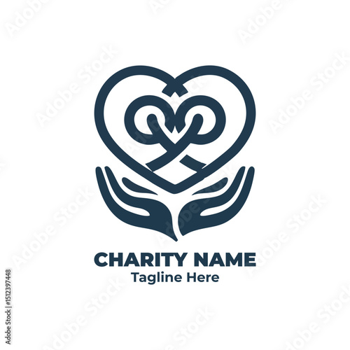 Charity vector design for donation nonprofit humanitarian support kindness aid outreach volunteer organization community help hope heart gift social issue rescue and philanthropy