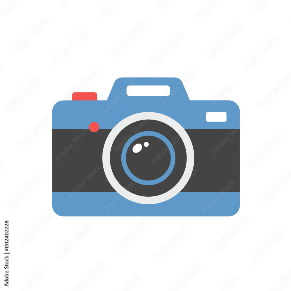 Camera Flat Icon for Photography and Multimedia Projects Camera Flat Icon for Photography and Multimedia Projects
