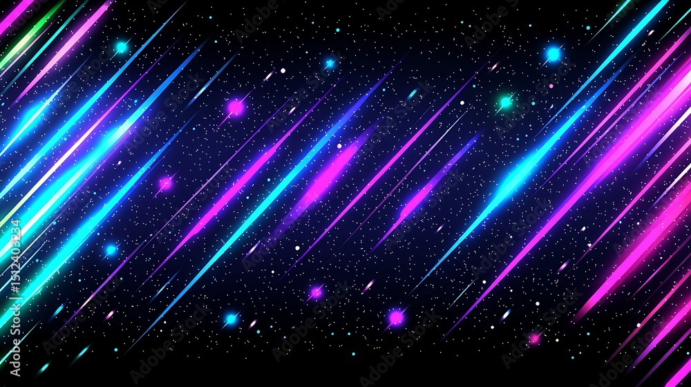 Fototapeta premium Smooth diagonal gradient with dynamic color shifts evoking a sense of speed and continuous flow in vibrant tones