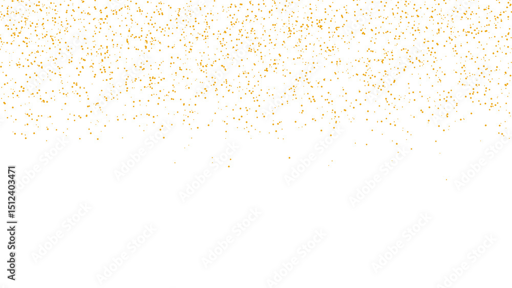 Naklejka premium Gold Sparkle Dot Pattern Isolated on Black