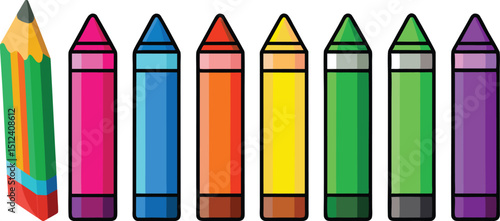 Adobe Illustrator Artwork Range of drawing pencils ,Sharpened Pencils, Drawing pencil set

