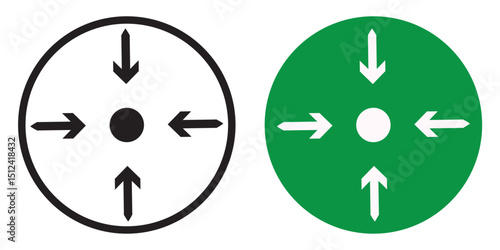 Assembly points sign vector green color flat style. Gathering point. Meeting point icon. Emergency evacuation assembly point. Assembly point sign. Meeting Point Icon set. meeting point & assembly icon