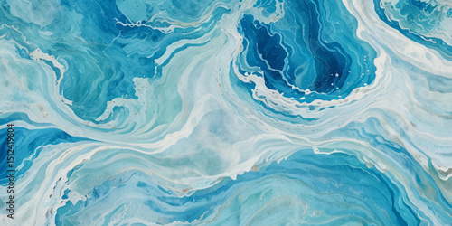 Sea water ocean wave vector background. Blue water ocean sea wave seamless background. Water  ocean wave white and soft blue aqua, teal texture.

