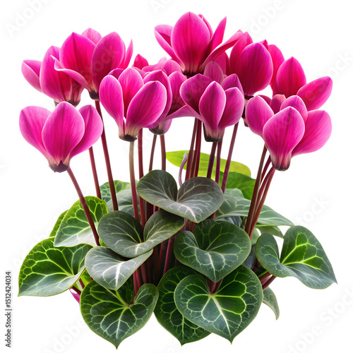 cyclamen flower isolated on white background