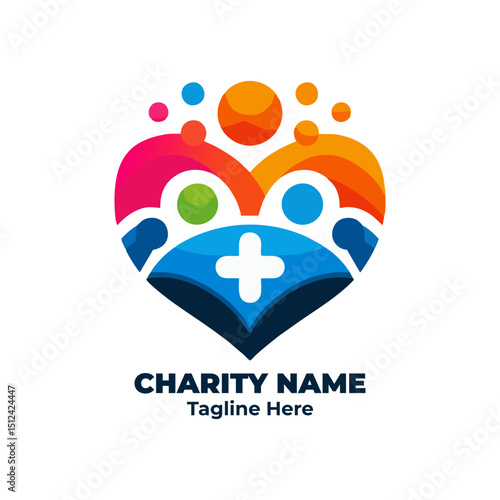 Charity volunteer mission design for fundraising donation nonprofit aid kindness generosity support activism outreach help heart hope love compassion
