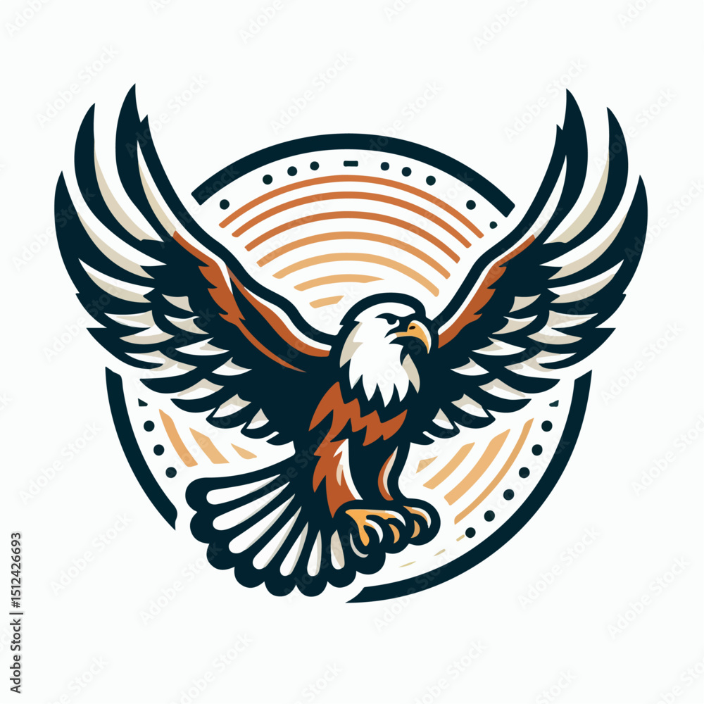 Obraz premium eagle logo mascot vector illustration