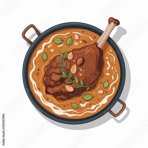 Mutton Korma with Rich Spiced Gravy and Whole Spices