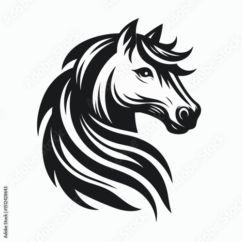 Wallpaper Mural horse head vector illustration on white background Torontodigital.ca