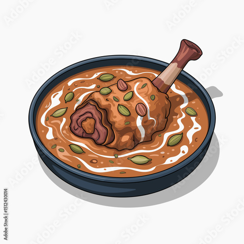 Mutton Korma with Rich Spiced Gravy and Whole Spices